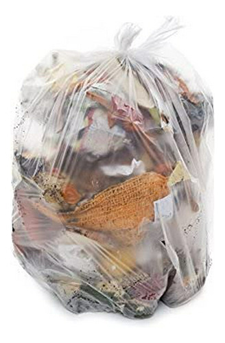 Bolsas De Basura Transparentes Para Reciclaje, 15 Galones