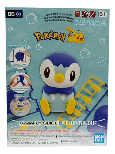 Pokémon Piplup Figura Maqueta Bandai Para Armar