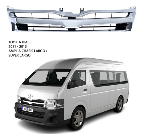 Parrilla Toyota Hiace 2011 2012 Cromo 15 Pasajeros Larga