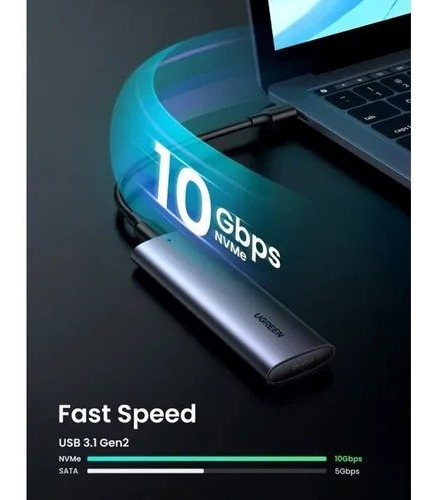 Case Ugreen Cm400 Ssd M.2 Pcie Nvme 10gbps Disco Duro 10902