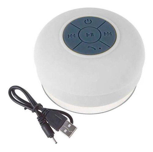 Mini Caixa De Som Bluetooth Prova D'água Speaker Branco