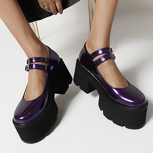 Zapatos De Cuero De Estilo Británico Con Hebilla De Cinturón