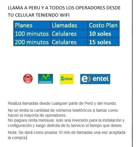 Llamada A Claro,movistar,entel Y Bitel Con Gilat