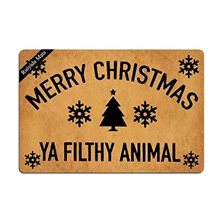 Merry Christmas Ya Filthy Animal Doormat Custom Home Li...