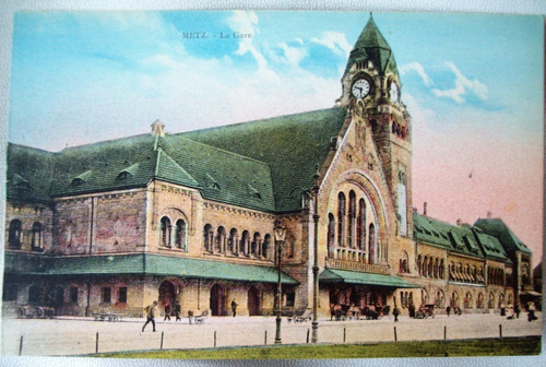 Estación Tren Ferrocarriles Postal Francia Metz La Gare