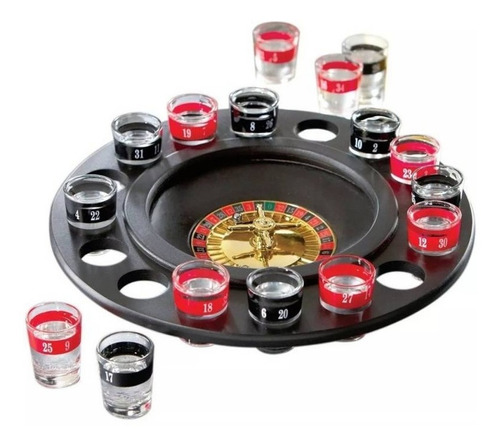 Juego Ruleta Casino Shots Tragos Licor Tequila Vasos 