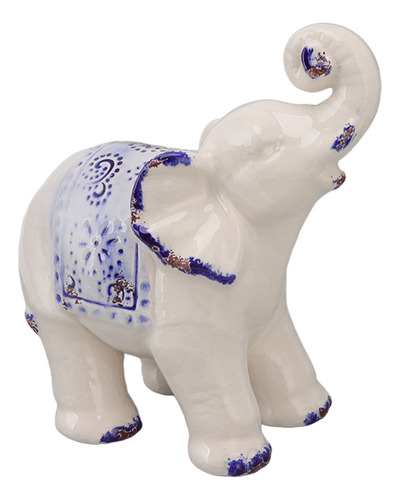 Decoración De Cerámica Con Forma De Elefante, Segura, Redond