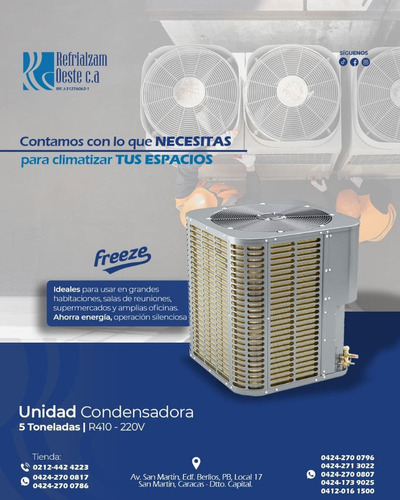 Condensadora De 5 Toneladas R410