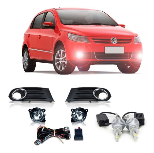 Kit Farol Milha Gol Saveiro G5 Tipo Original C/ Xenon De Led