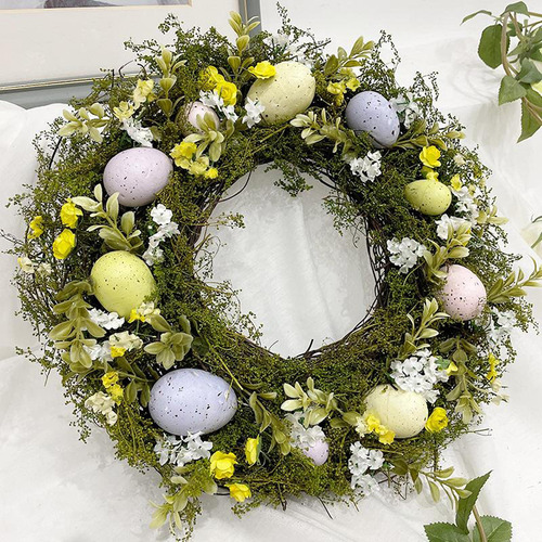 Simulación Huevo De Pascua Guirnalda Colgador Puerta
