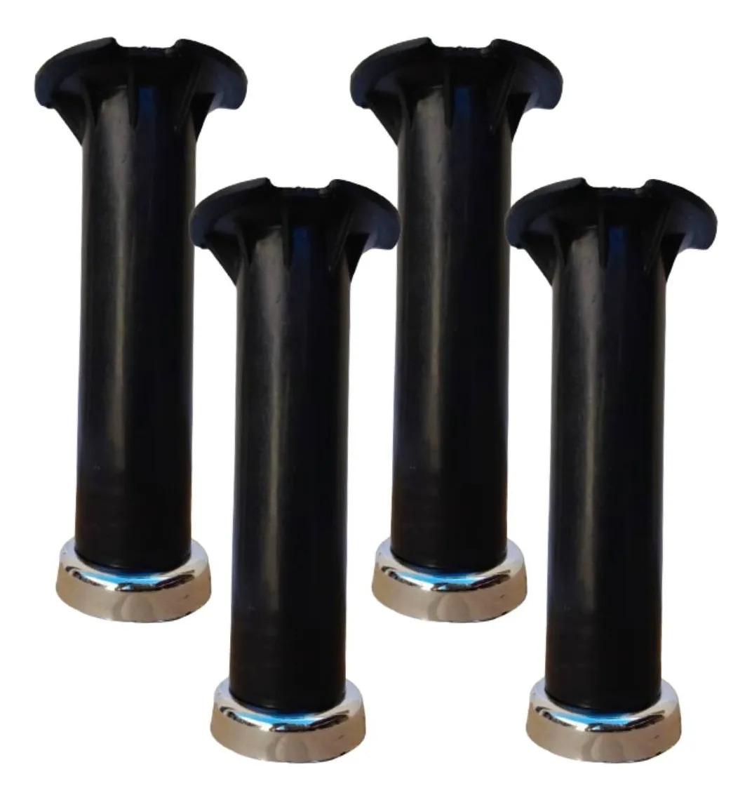 Pé Armário Cozinha Regulagem Itatiaia Kit C/ 4un Cor Preto