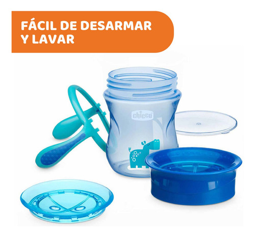 Vaso Chicco Perfect Cup Membrana Removible 360° 200 Ml 12m+ Azul Perfect Cup