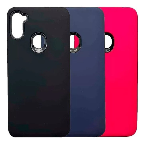 Funda Reforzada Colores Para Samsung A11 + Hidrogel Opaco 