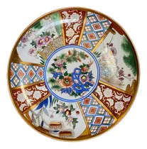 Comprar Antiguo Plato Porcelana Tsuji Oro 24k Pintado A Mano