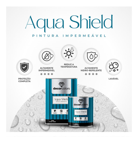Tinta Aqua Shield Emborrachada 4,3 Kg - Decor Colors Acabamento Fosco Cor Cronos