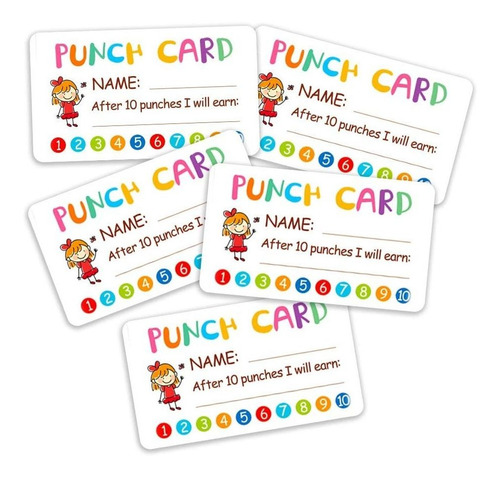 Punch Card, 100pcs Reward Incentive Card For Teacher, Behavi