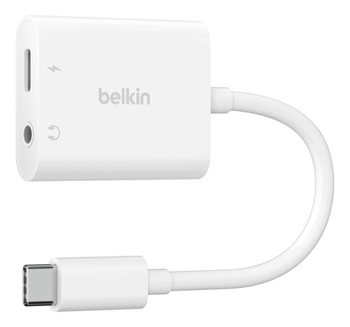 Adaptador De Auriculares Usb-c A 3,5 Mm + Carga Usb-c Blanco