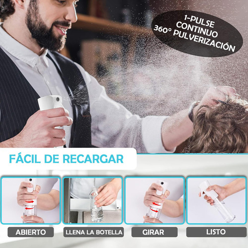 Hhbotella Spray Para El Cabello 4 Piezas,botellas Spray 300
