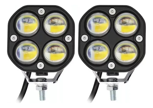 Faros De Lupa Doble Color Spot Luz Universal 28000 Lúmen [u]