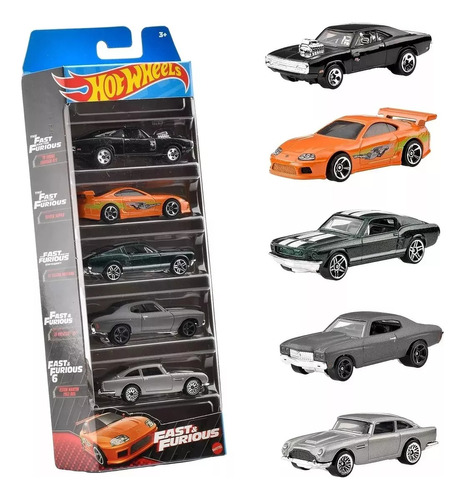 Hot Wheels Pack Por 5 Unidades Especial Rapidos Y Furiosos 