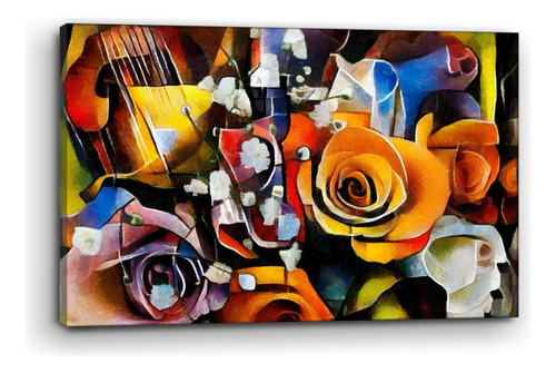 Cuadro Moderno Canvas Hermosas Flores De Estilo 90x140cm