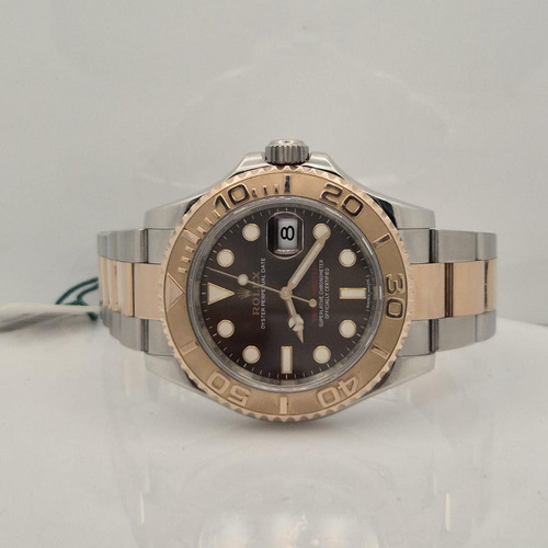Rolex Yacht-master 40mm Ouro Rosé & Aço Chocolate Dial Ouro Rosê, Prateado Rosé Castanho (Usado)