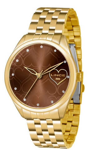 Relógio Lince Feminino Lrg4345l N1kx Correia Dourado