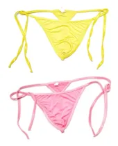 Comprar 2 Tangas De Hombre De Amarre Lateral De Hilo En T Trasera