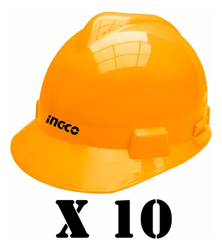 Kit Security Ingco 10 Cascos Amarillos