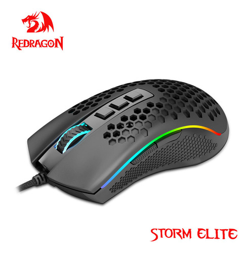 Mouse Redragon Storm Elite M988-rgb Negro Nuevo Tienda 