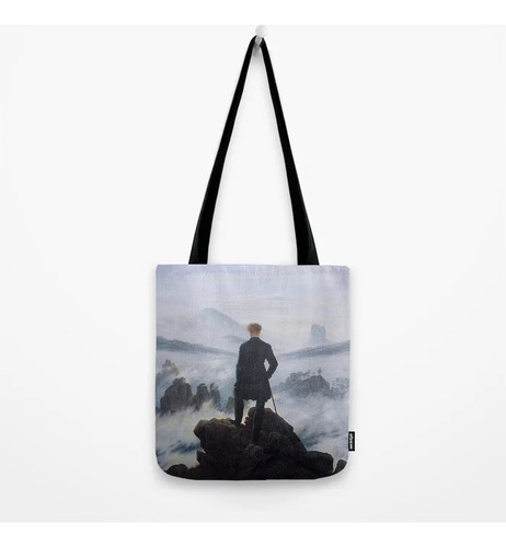  Tote Bag Arte Iconico Bolsa Tela Monet Goya Klimt Hopper Color Wanderer Above The Sea Of Fog - Caspar David Friedrich