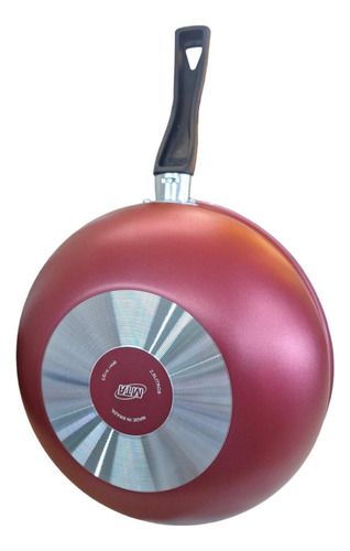 Panela Frigideira Antiaderente Funda 24 Wok 2,8l Mta Cor Cereja