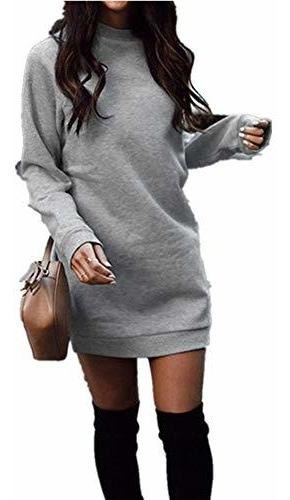 Xuan2xuan3 Vestido De Sudadera Larga De Lana Para Mujer Jers