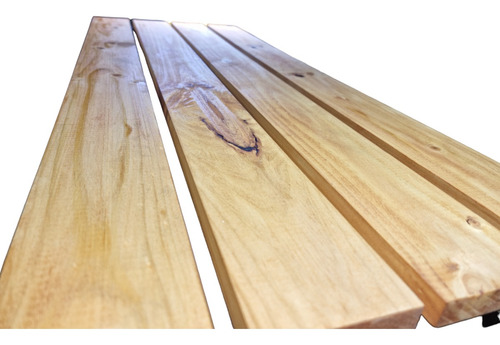 Banca De Madera Realizada Con Pino, Barnizado