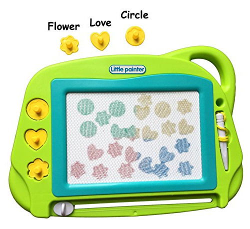 Tablero De Dibujo Magnetico Portatil Con Pluma Color Verde