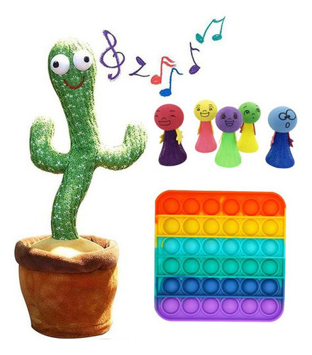 Juego De 7 Unidades Con Forma De Cactus Danzantes Para Niños