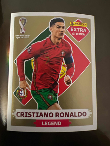 Lámina Extra Sticker Oro Gold Cristiano Ronaldo