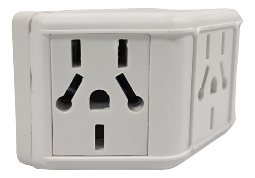 Adaptador Triple Enchufe Multinorma Blanco