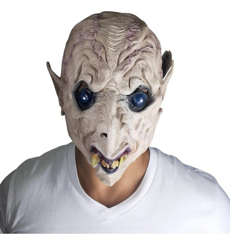Máscara De Látex Zumbi Dentuço Orelhudo Halloween Cosplay