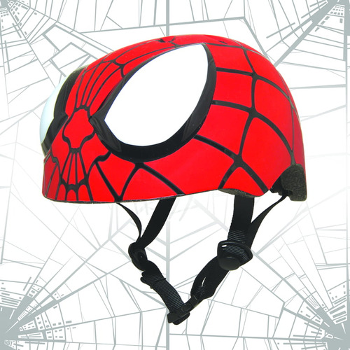 Casco Protector P Bici Patines Spiderman P/ Niños 5a8 Años 