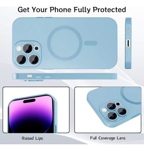 Funda De Teléfono Magsafe Wireless Charge Glass Camera Protect, Color Sólido, A Prueba De Golpes, Para iPhone 16/promax 15, 14, 13, 12, 11 Series