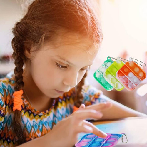 Llaveros De Silicona Multicolor Para La Ansiedad 60 Piezas