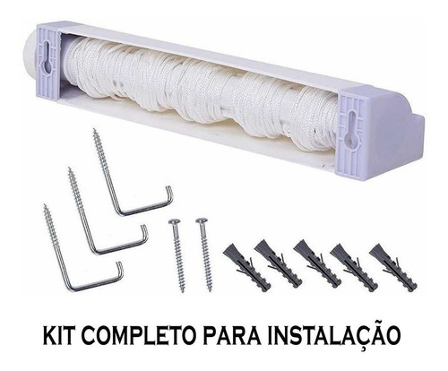 Varal Automático Rotoflex Branco 5 Corda De 4,10mts