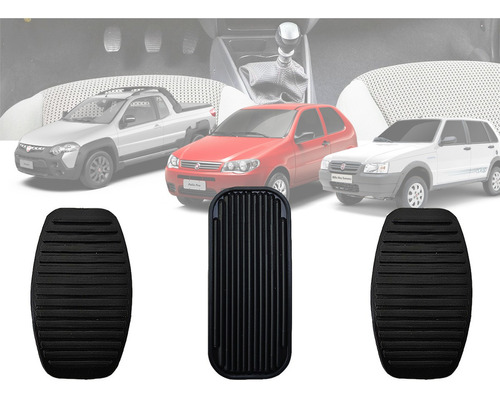 Kit Capa P/ Pedal Embreagem Acelerador Fiat Idea 2015 Novo