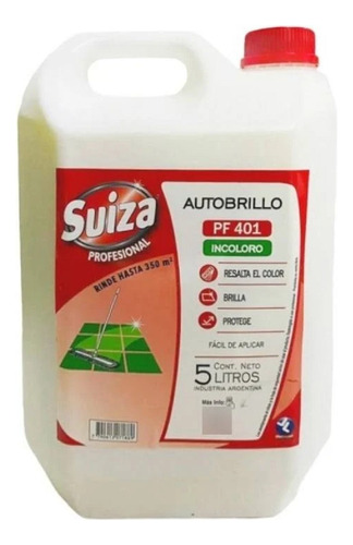 Cera Autobrillo Para Pisos Suiza X 5 Litros