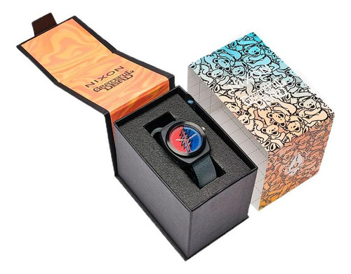 Reloj Grateful Dead Light Wave All Black Blue Red Nixon