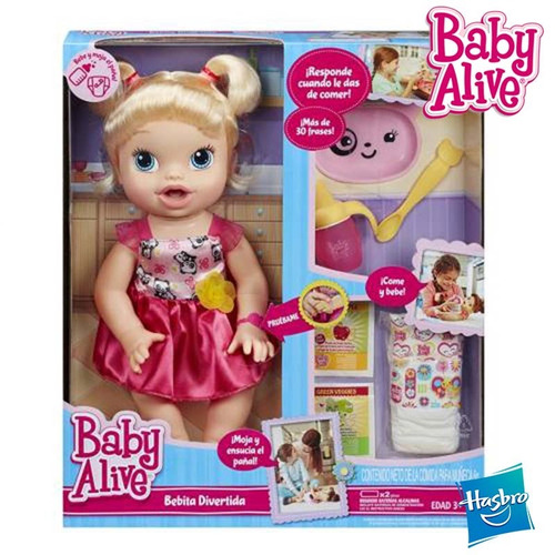 Boneca Baby Alive Hora De Comer Loira Hasbro Original Esp