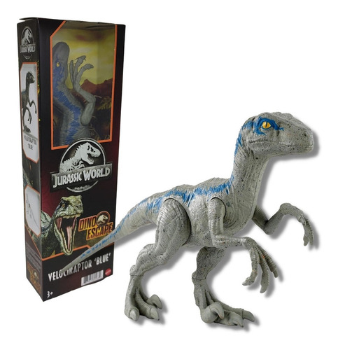 Imagem 1 de 5 de Dinossauro Velociraptor Blue - Jurassic World Rivals Mattel