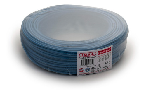 Cable Unipolar 6mm Celeste Imsa Plastix Cf Rollo X 100 Mts