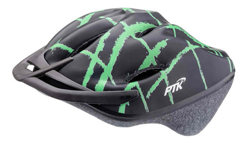 Capacete Ciclismo Podium Preto/verde Fosco Ptk Com Regulagem